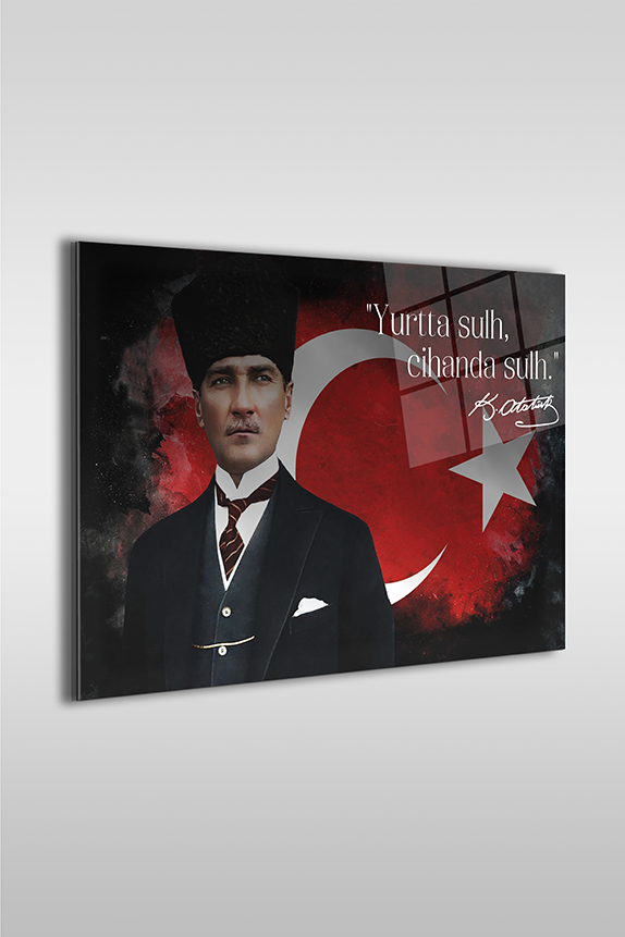 Atatürk%20ve%20Türk%20Bayrağı%202%20Özel%20Tasarım%20Yatay%20Cam%20Tablo