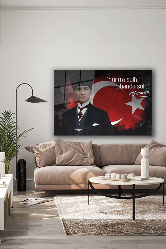 Atatürk%20ve%20Türk%20Bayrağı%202%20Özel%20Tasarım%20Yatay%20Cam%20Tablo