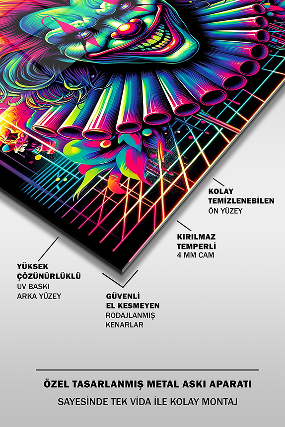 Palyaço%202%20Dekoratif%20Kare%20Cam%20Tablo
