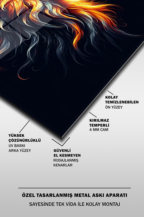 İhtişamlı%20Aslan%20Portre%202%20Modern%20Dikey%20Cam%20Tablo