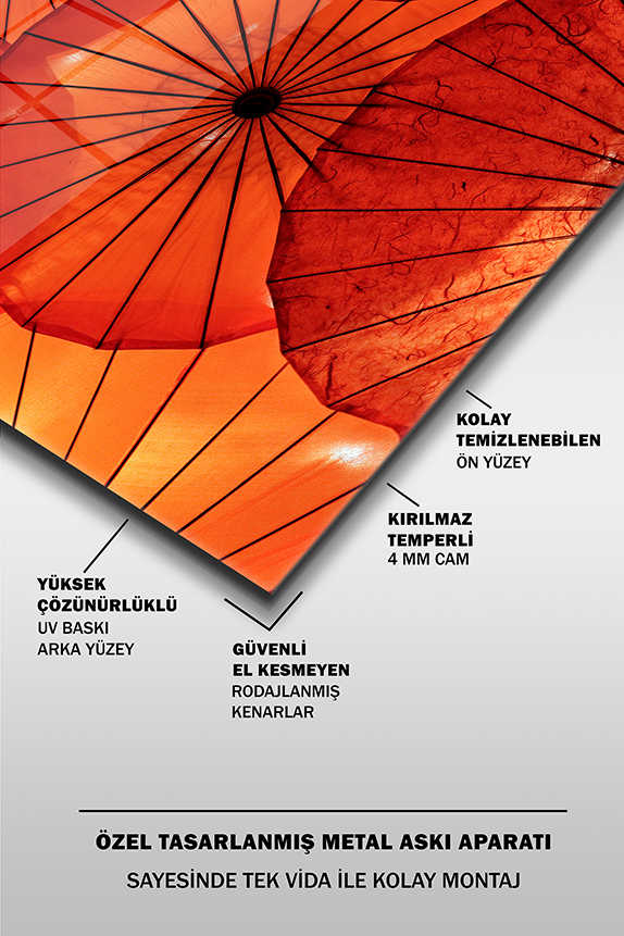 Turuncu%20Şemsiyeler%20Dekoratif%20Yatay%20Cam%20Tablo