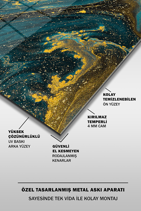 Altın%20Sarısı%20Soyut%20Mermer%20Desen%20Kare%20Cam%20Tablo