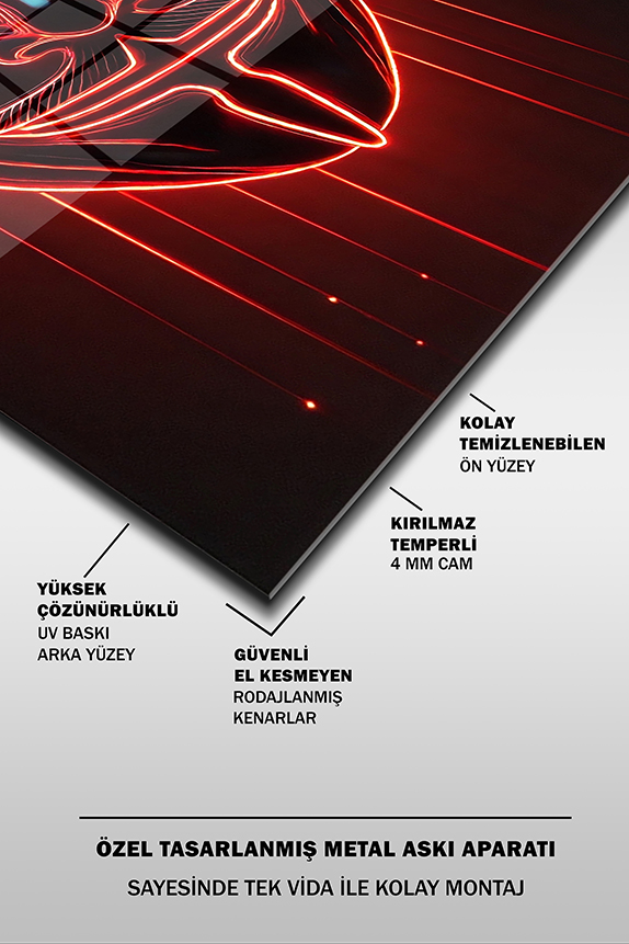 Vendetta%20Kırmızı%20Neon%20Stil%20Dikey%20Cam%20Tablo