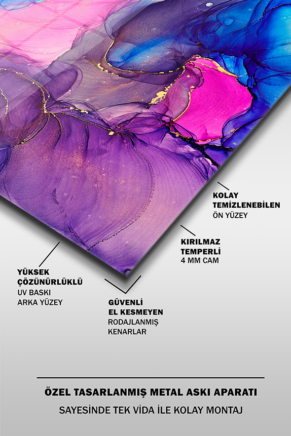 Mor%20ve%20Mavi%20Uçuşkan%20Renkler%20Dekoratif%20Yatay%20Cam%20Tablo