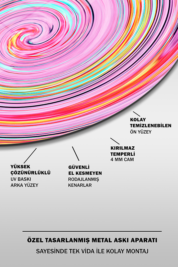 Hipnotik%20Pembe%20Sarmal%20Yuvarlak%20Cam%20Tablo