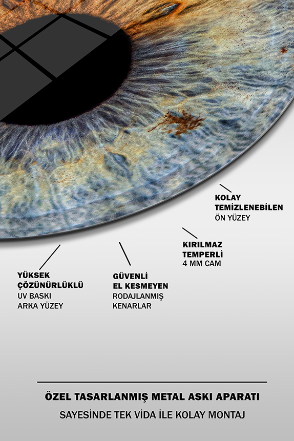 Mavi%20ve%20Kahverengi%20Gözbebeği%20Yuvarlak%20Cam%20Tablo