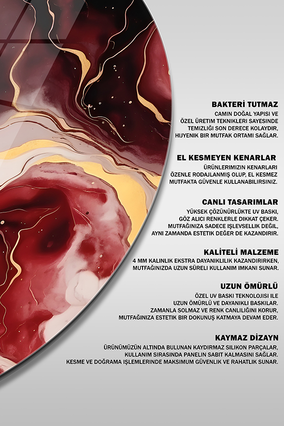 Kırmızı%20Mermer%20Desen%20Yuvarlak%20Cam%20Kesme%20Tablası