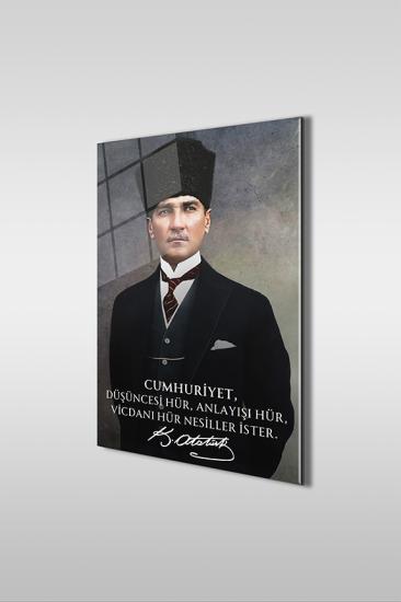 Atatürk Özel Tasarım 7 Dikey Cam Tablo